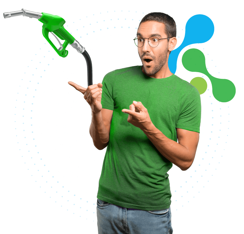 Pieza gráfica de la marca H2 Energy